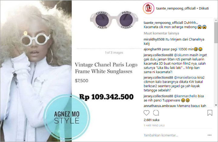 Nyentrik di Pemotretan, Agnez Mo Bikin Syok Pakai Kacamata Seharga Ratusan Juta