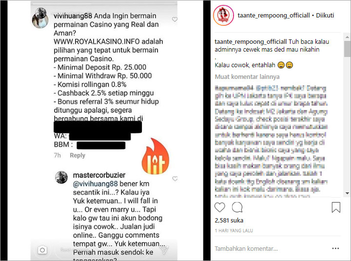 Promosikan Bisnis Judi Online, Akun Instagram Ini \'Disemprot\' Deddy Corbuzier