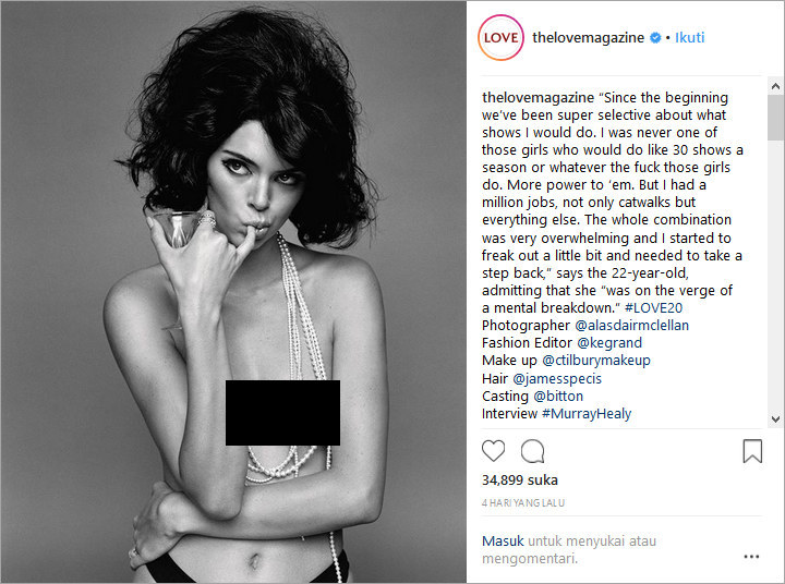 Kendall Jenner Love Magazine