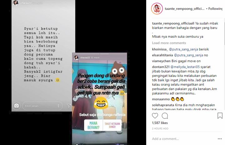 Insta Story Mantan Istri Andika Kangen Band