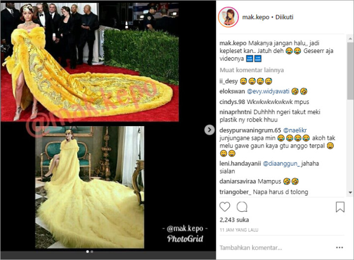 Mirip Kostum Rihanna, Gaun Kuning Lucinta Luna Malah Diejek Serupa Telur Dadar