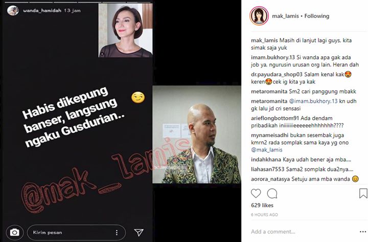 Wanda Hamidah Lagi-Lagi Sindir Ahmad Dhani