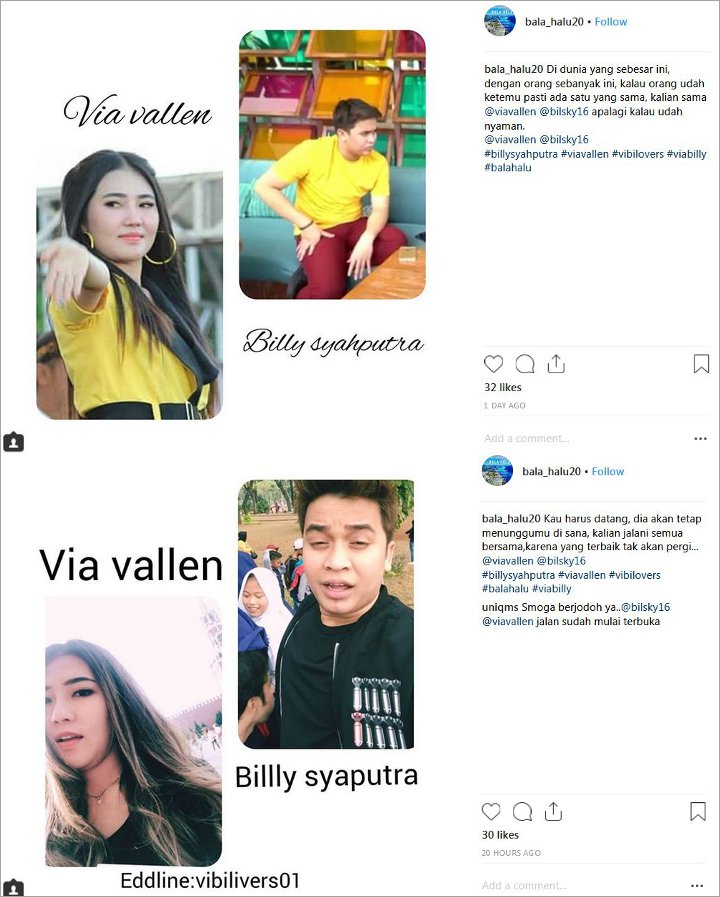 Fanbase Via Vallen dan Billy Syahputra