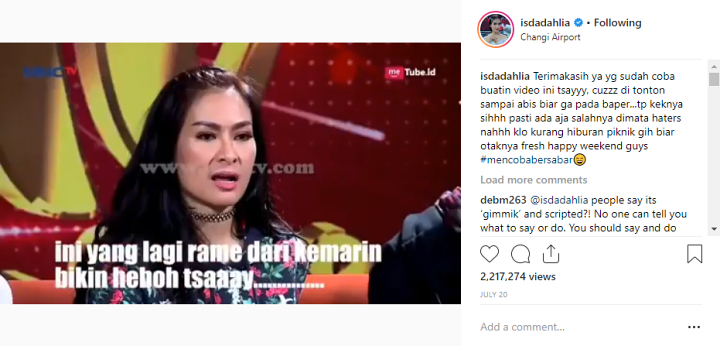 Iis Dahlia Ejek Netizen Tak Punya Otak