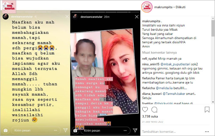Ibunda Meninggal Dunia, Dewi Sanca Sedih Belum Bisa Wujudkan Impian Ini