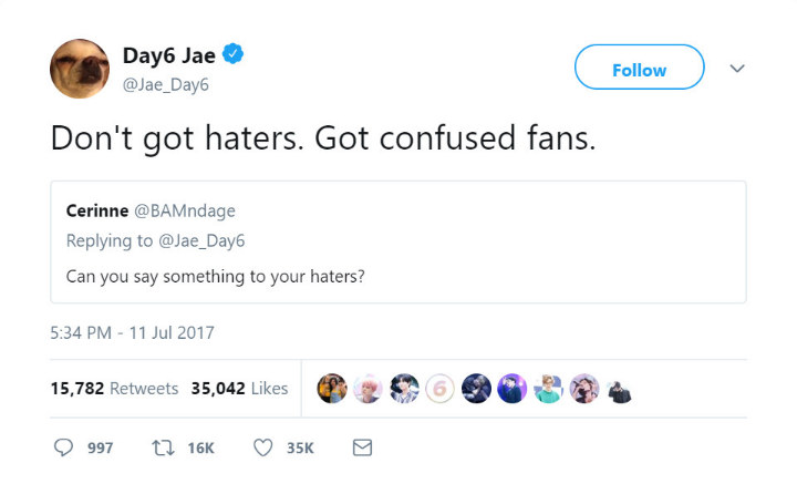 Jae DAY6 Sebut Hater Bak Fans Kebingungan