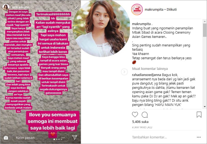 Siti Badriah Beri Tanggapan