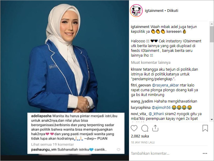 Adelia Pasha Terjun ke Politik