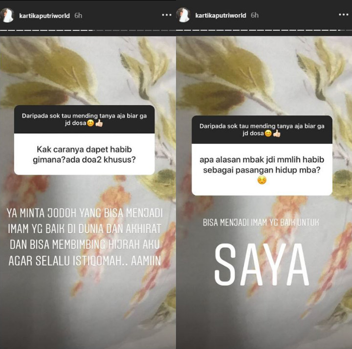 Akhirnya Buka-Bukaan, Kartika Putri Beri \'Tips\' Agar Dapat Suami Habib