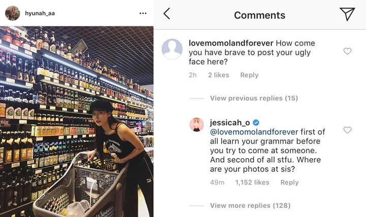 Komentar Jessi di Instagram HyunA
