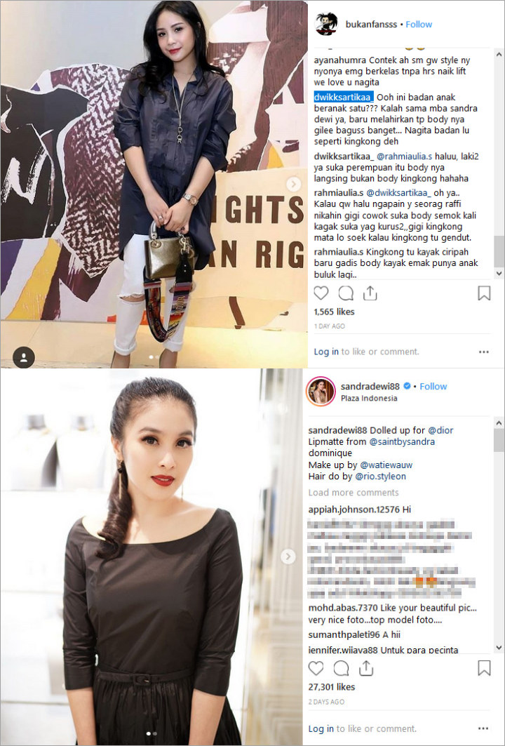 Nagita vs Sandra