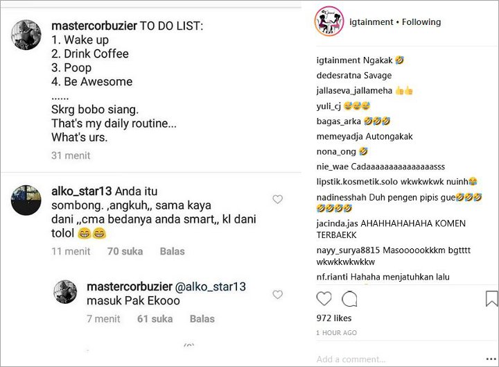 Komentar Netter dan Tanggapan Deddy Corbuzier