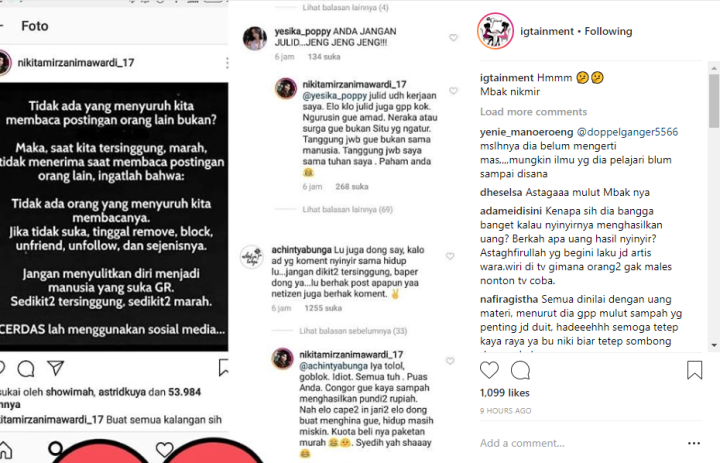 Disindir Sering Tersinggung dan Dapat Uang dari Gibah, Nikita Mirzani Geram