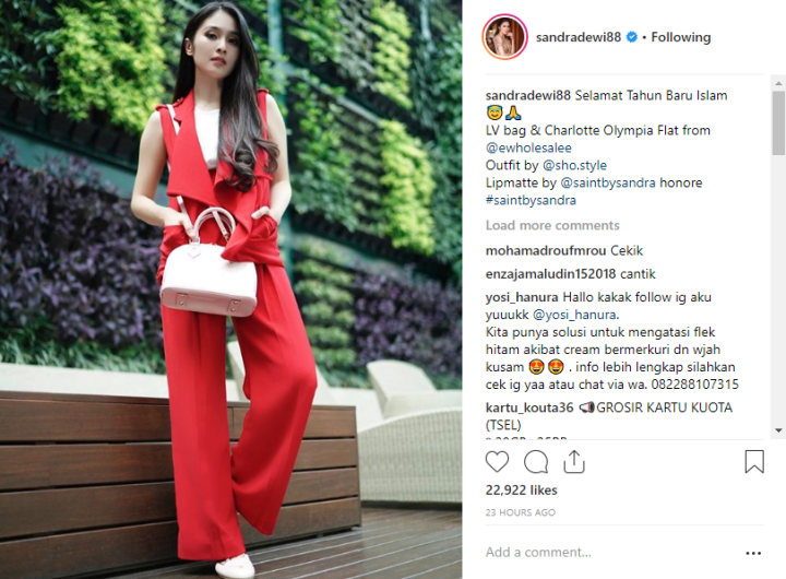Penampilan Sandra Dewi Gegerkan Warganet