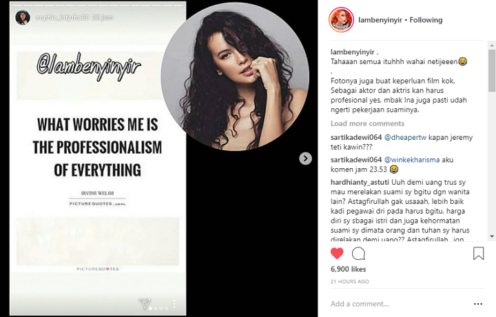 Disebut Pelakor Saat Cium Jeremy Thomas, Sophia Latjuba Singgung Profesionalitas