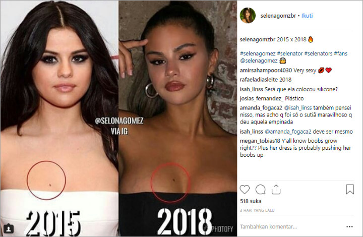 ukuran dada selena