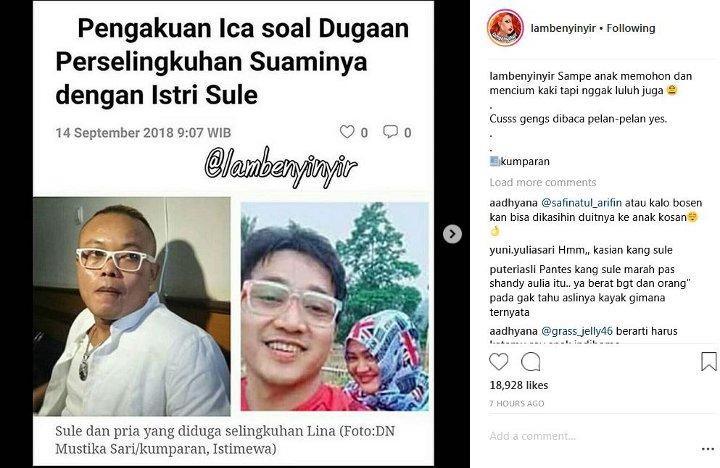 Tutup Aib Isu Lina Selingkuh, Netizen Sebut Istri Sule Wanita Kurang Bersyukur