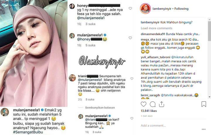 Komentar Netter Soal Caption Mulan Jameela