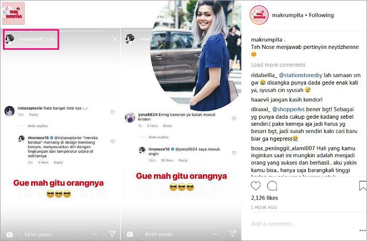 Jawaban Kocak Rina Nose