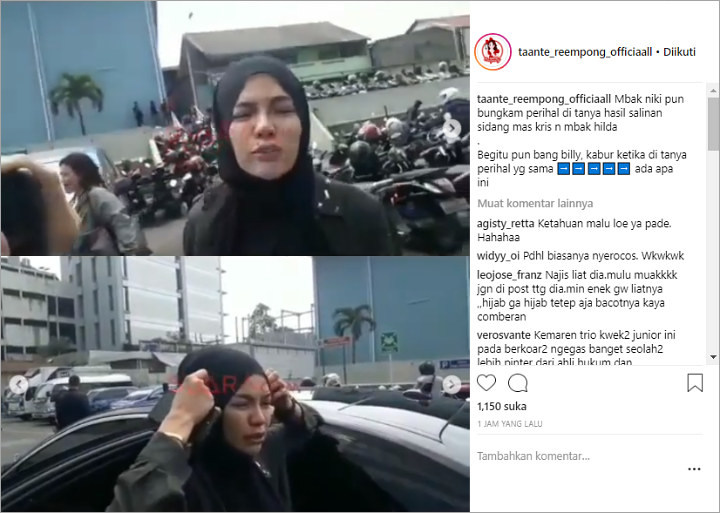 Nikita Mirzani Bungkam Soal Beredarnya Putusan Sidang Kriss Hatta, Netter: Malu Ya?