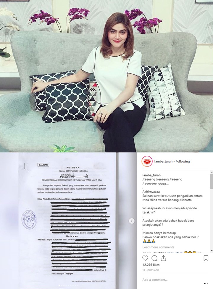 Surat Putusan Pengadilan Hilda Vitria