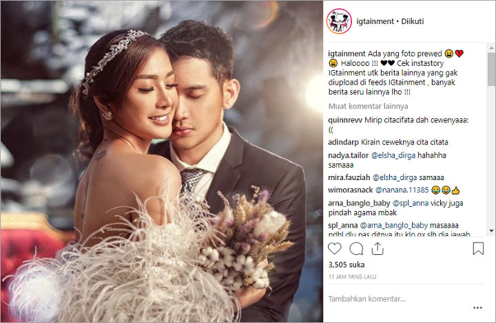 Foto Prewedding Jadi Sorotan, Tato Salib di Punggung Calon Istri Rezky Aditya Curi Perhatian