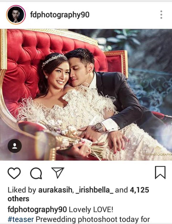 Irish Bella dan Aura Kasih Likes Foto Rezky Aditya