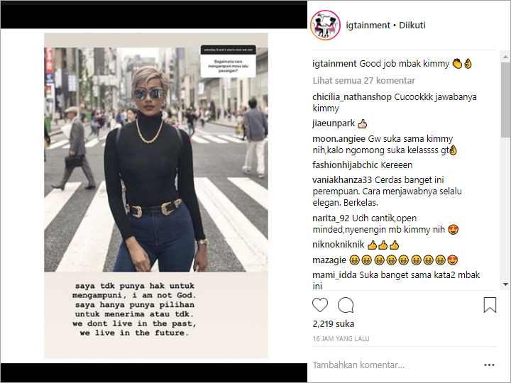 Berkelas, Jawaban Kimmy Jayanti Soal Berdamai dengan Masa Lalu Suami Banjir Pujian