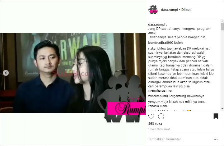 Wawancara Dewi Persik dan Angga Wijaya