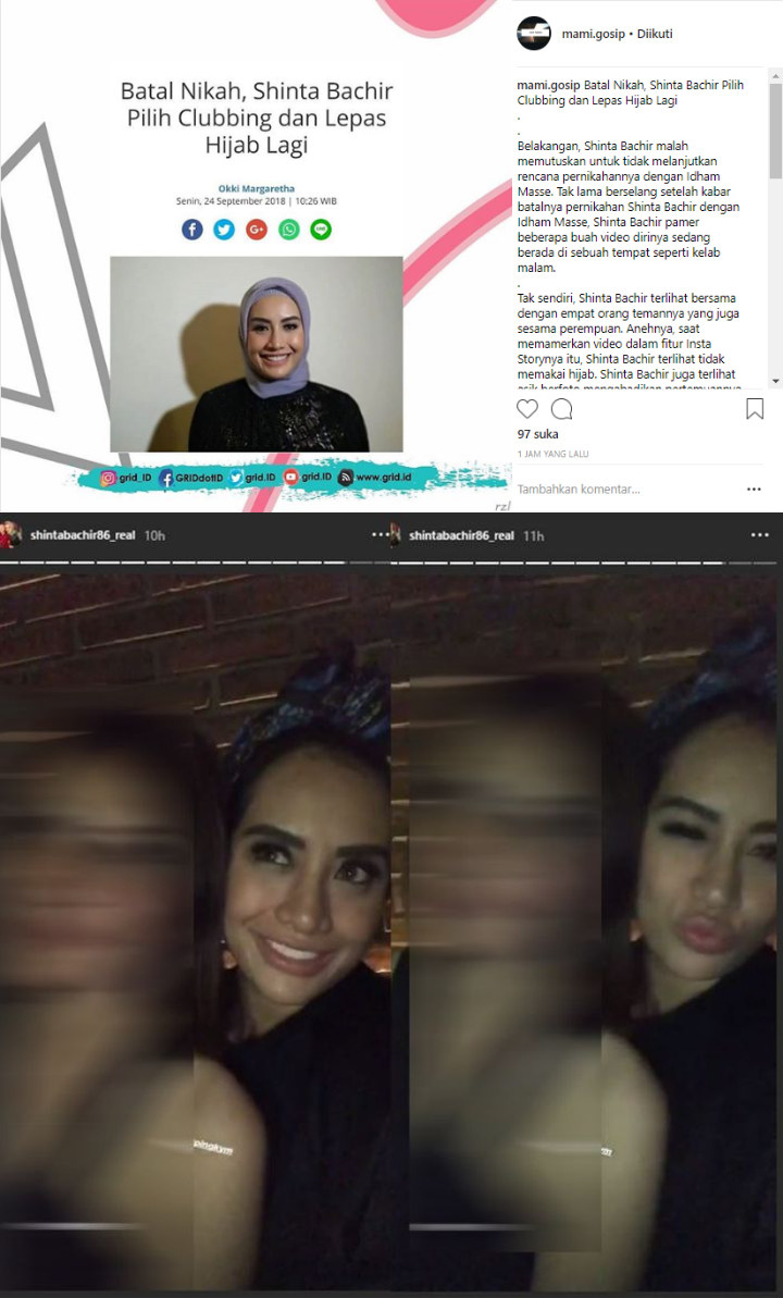 Batal Nikah dengan Anggota DPRD Sidrap, Shinta Bachir Dugem dan Lepas Hijab Lagi?