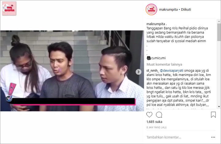 Kriss Hatta Tanggapi Video Mesra Bareng Hilda Vitria, Netter Malah Ngaku Bosan