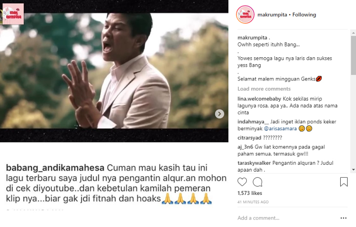 Andika Kangen Band Ungkap Fakta Tentang Foto Diduga Prewedding