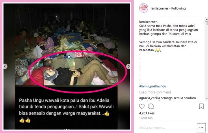 Pasha dan Adelia Tidur di Pengungsian