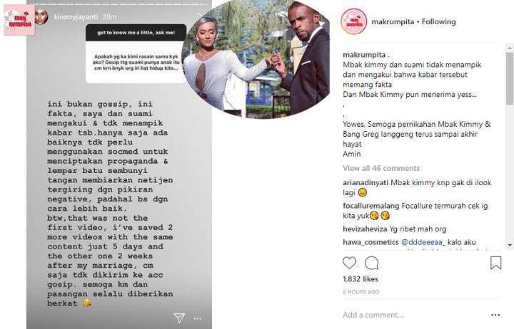 Jawaban Kimmy Soal Gosip tentang Suaminya