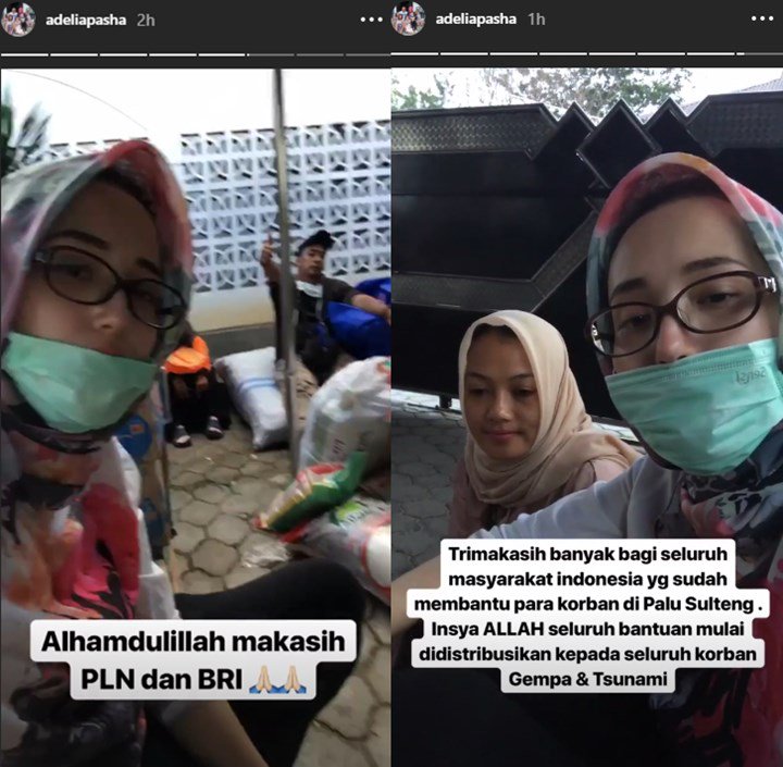 Adelia Istri Pasha Kabarkan Kondisi Terkini di Palu