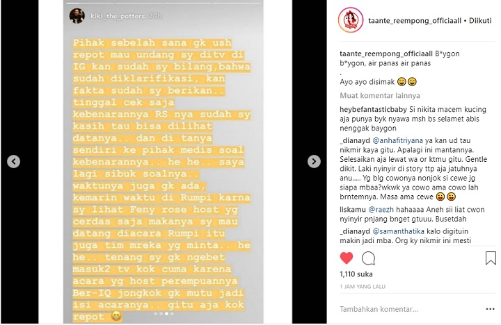 Instagram Story Kiky The Potters
