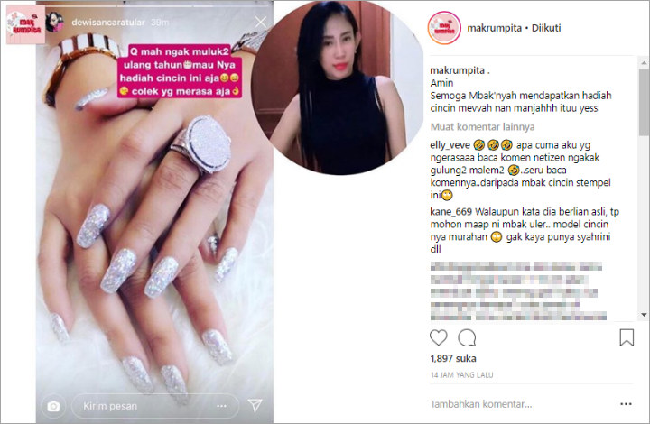 Bakal Ulang Tahun, Hadiah Impian Dewi Sanca Bikin Netter Geleng-Geleng Kepala