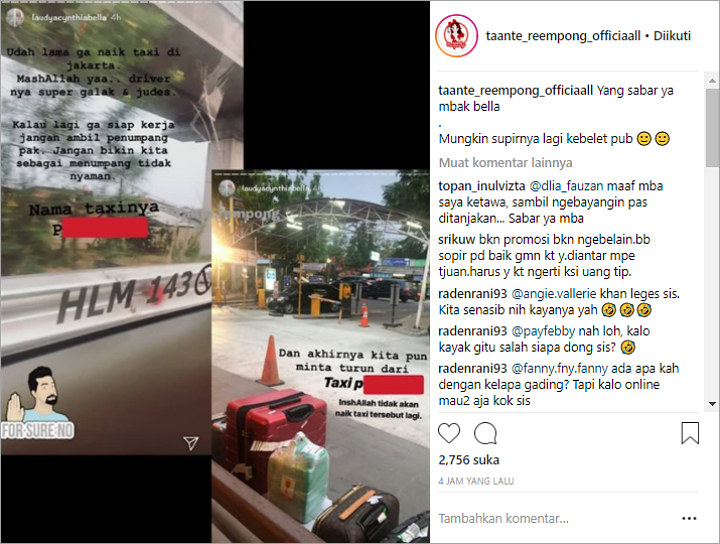 Laudya Cynthia Bella Dapat Supir Taksi Galak