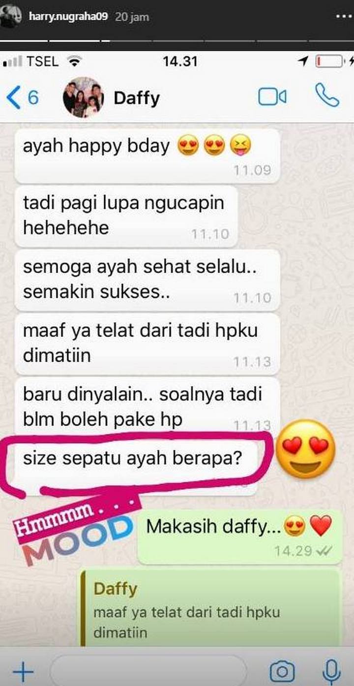 Ucapan Ultah Anak Mulan ke Ayah