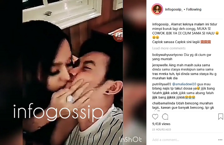 Reaksi Menggelikan Seorang Pria Usai Dicium Bibir Oleh Lucinta Luna
