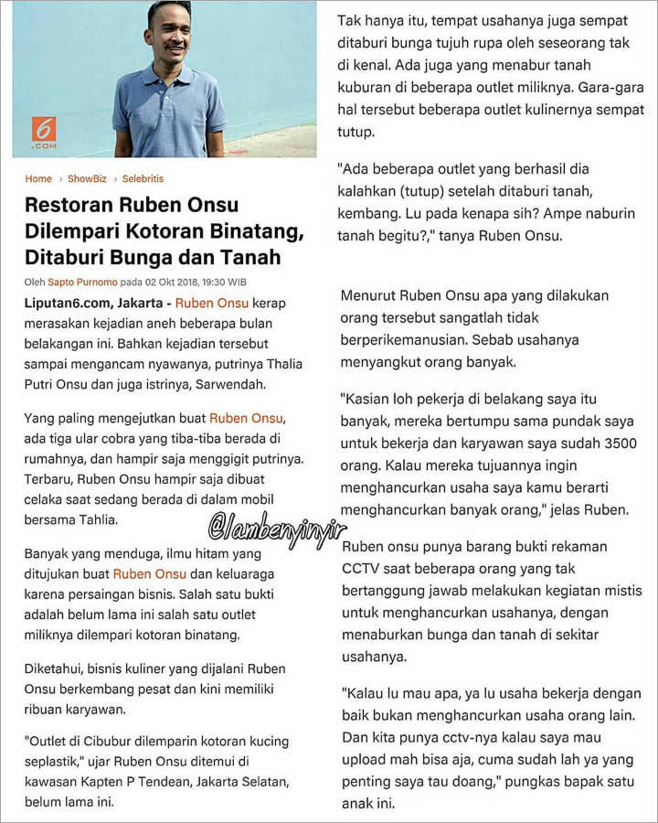 Beber Detail Teror Mistis Di Outlet Ayam Gepreknya, Curhatan Ruben Onsu Tuai Simpati