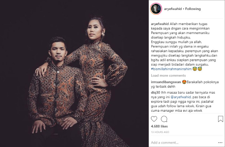 Jelang Pernikahan, Evi Masamba dapat Kalimat Romantis dari 
