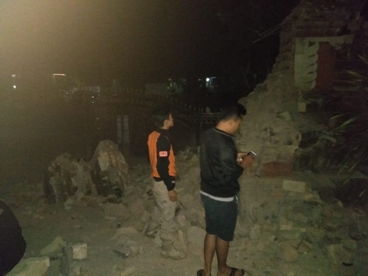 Kerusakan Terjadi di Candi Bentar (Gapura) Kantor Samsat Jembrana
