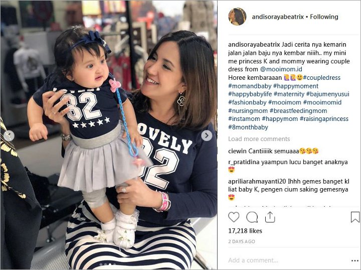 Foto Andi Soraya dan putrinya Kylie