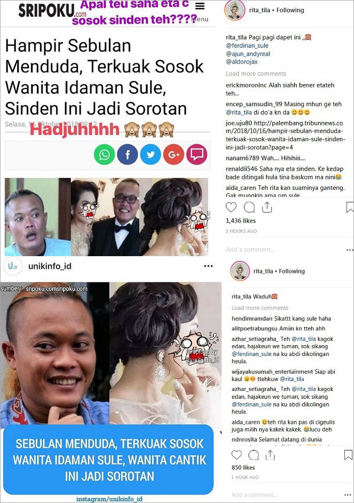 Reaksi Rita Tila