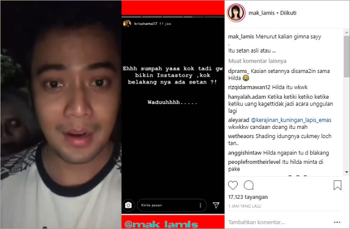  Kriss Hatta Syok Rekam Penampakan di Instagram Story, Netter Malah Komentar Begini