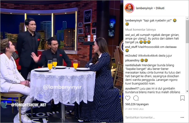 Desta Keceplosan di Tonight Show