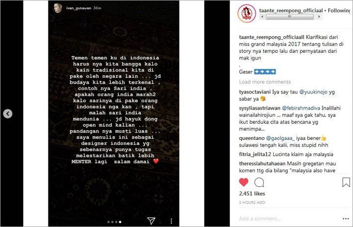 Reaksi Ivan Gunawan Soal Kontroversi Batik Dikecam, Miss 