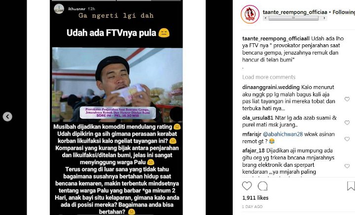  Alur Mirip Gempa Palu Donggala, FTV \'Azab\'  Tuai Kecaman Warganet