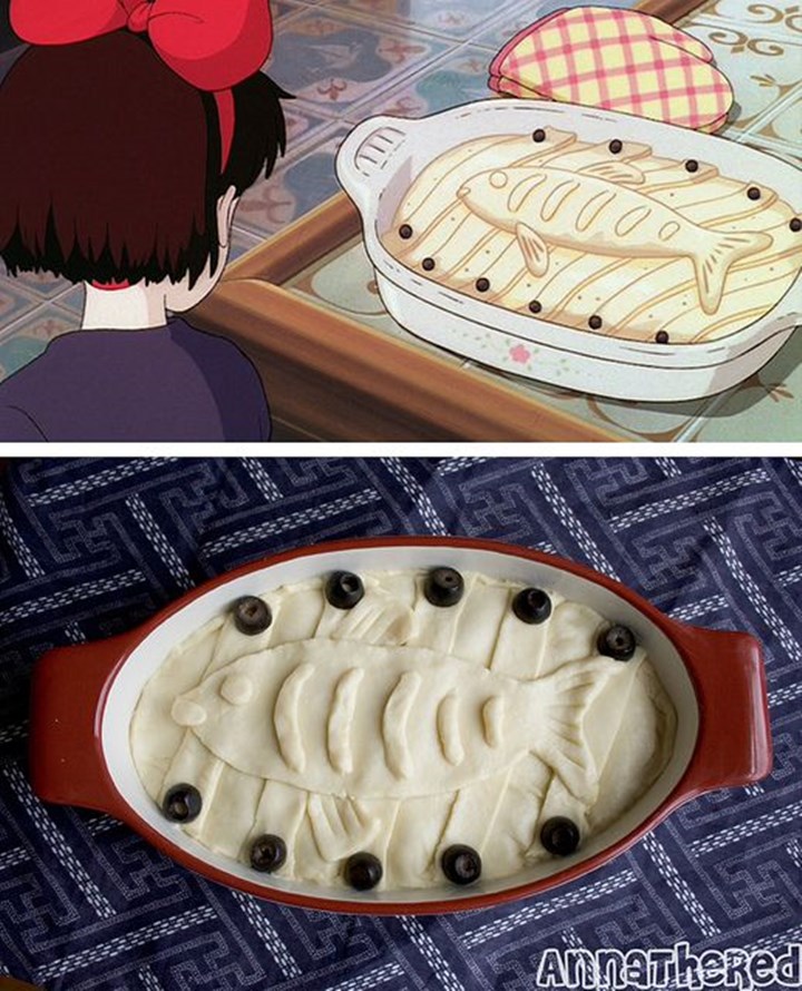Pie Bentuk Ikan dari 'Kiki's Delivery Service' 